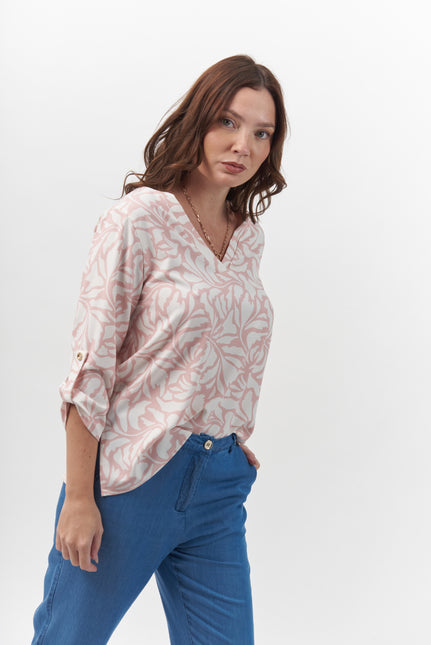 BLUSA GIVE V ESTAMPADA M.3.4