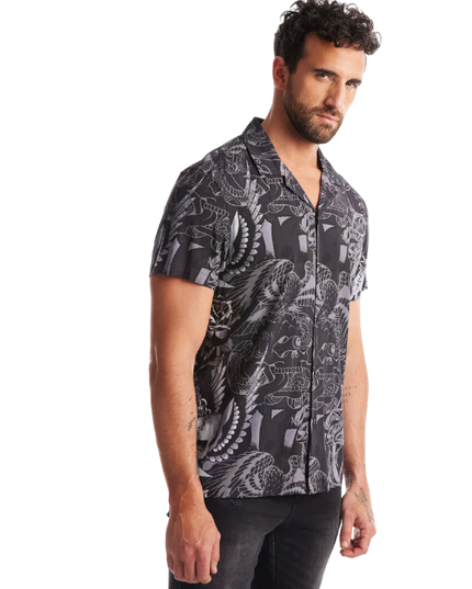 CAMISA J.J.O ED HARDY FULL PRINT