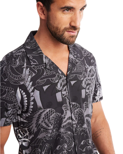 CAMISA J.J.O ED HARDY FULL PRINT