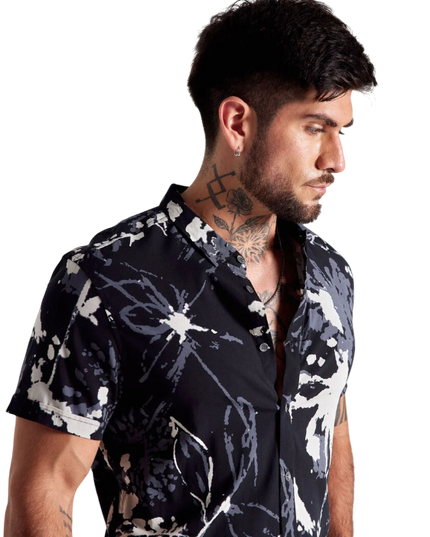 CAMISA J.J.O PRINT MANCHAS ABSTRACTAS