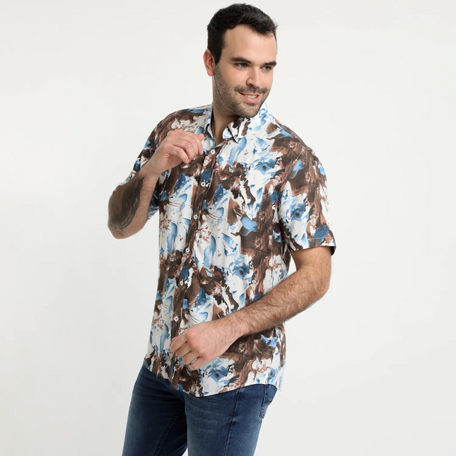CAMISA POTROS GUAYABERA ABSTRACTA