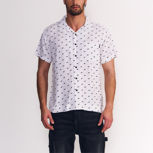 CAMISA ELLUS GUAYABERA SARGA MINI PRINT