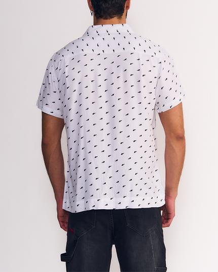 CAMISA ELLUS GUAYABERA SARGA MINI PRINT