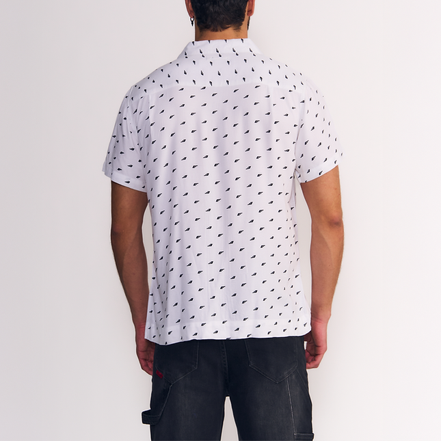 CAMISA ELLUS GUAYABERA SARGA MINI PRINT