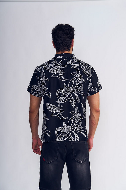 CAMISA ELLUS SURF GUAYABERA SARGA FLORES