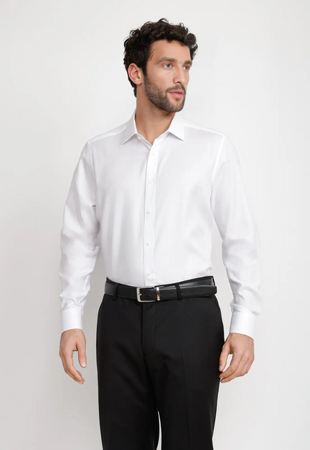 Camisa TRIAL Classic Continuative Twill en color blanco