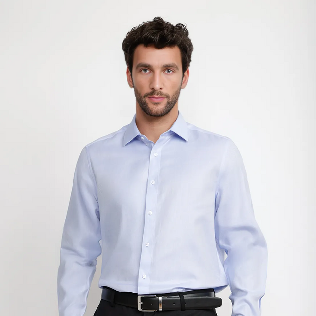 Camisa TRIAL Classic Continuative Twill en color celeste