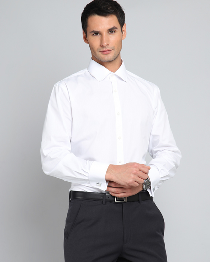 Camisa ARROW Lisa Puño Doble LMG en color blanco
