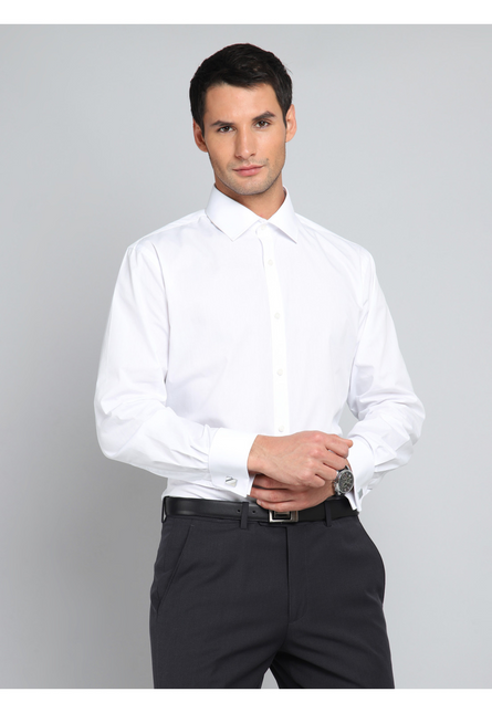 Camisa ARROW Lisa Puño Doble LMG en color blanco