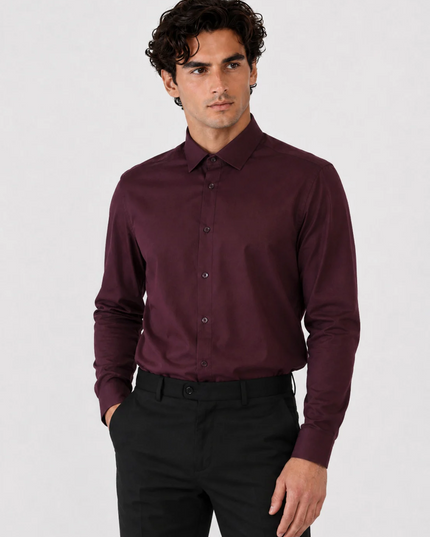 Camisa ARROW Formal Arrow en color burdeo