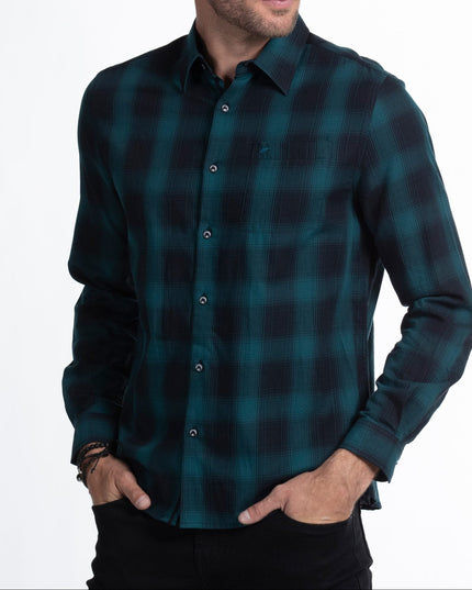 CAMISA ELLUS REGULAR CUADRO DIFUMINADO POPL