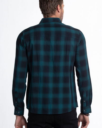 CAMISA ELLUS REGULAR CUADRO DIFUMINADO POPL