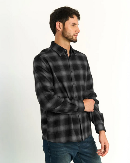 CAMISA ELLUS FLANEL CUADRO DIFUSO