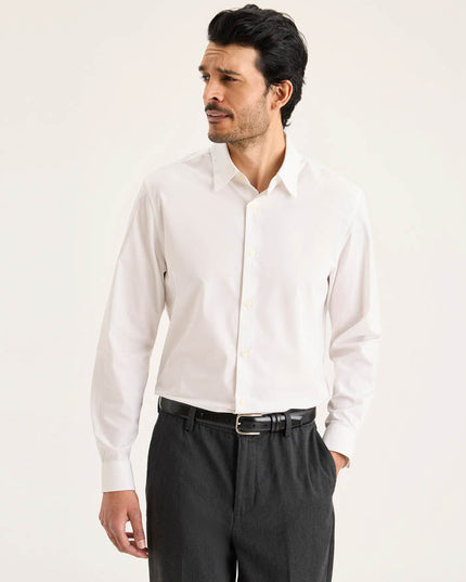 Camisa Dockers Workday manga larga en color blanco