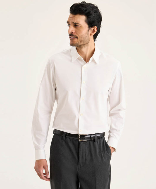 Camisa Dockers Workday manga larga en color blanco
