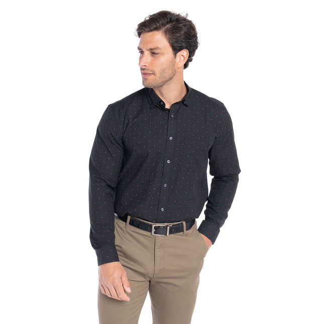 Camisa Kotting Fantasia Estampada Ml KOTTING en color negro.