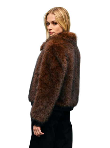 CHAQUETA FOSTER PELUDA CROP