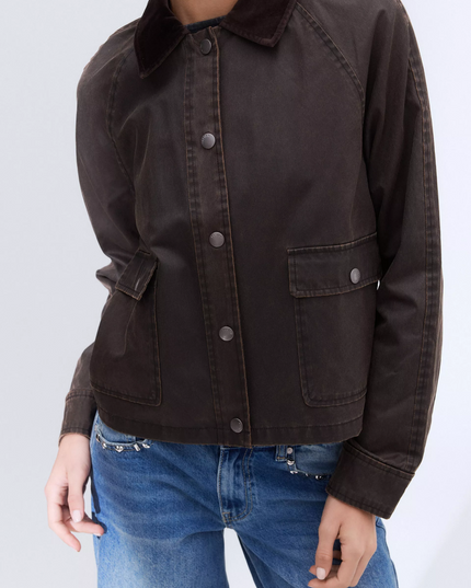 CHAQUETA FOSTER ENCERADA CROP - MAWI