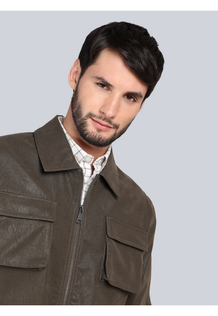 CHAQUETA ARROW CUERO SINTETICO REGULAR