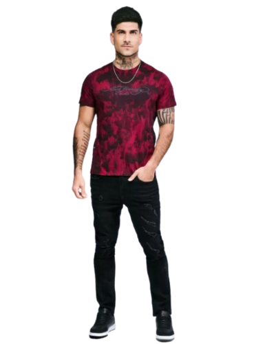 POLERA J.J.O ED HARDY MANCHADO