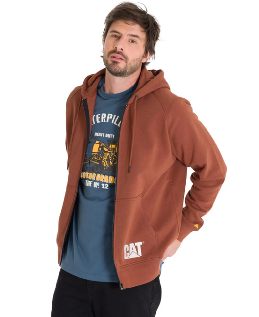 POLERON CAT FLEECE LOGO FULL ZIP HOODIE