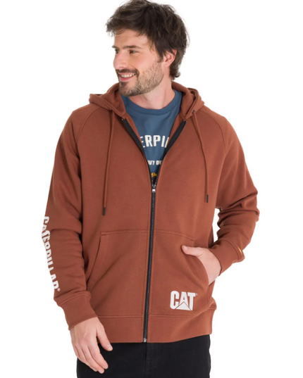 POLERON CAT FLEECE LOGO FULL ZIP HOODIE