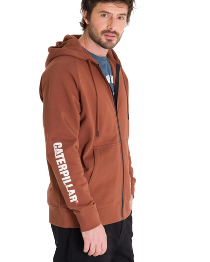 POLERON CAT FLEECE LOGO FULL ZIP HOODIE