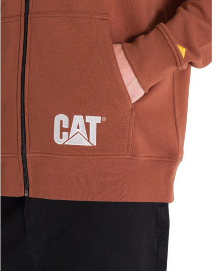 POLERON CAT FLEECE LOGO FULL ZIP HOODIE