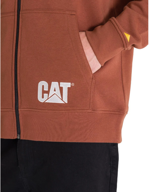POLERON CAT FLEECE LOGO FULL ZIP HOODIE