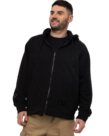 POLERON CAT FLEECE LOGO FULL ZIP HOODIE