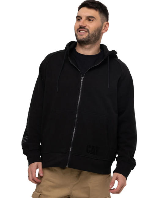 POLERON CAT FLEECE LOGO FULL ZIP HOODIE