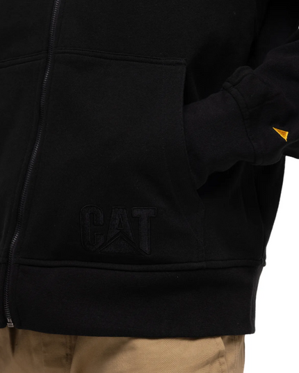 POLERON CAT FLEECE LOGO FULL ZIP HOODIE