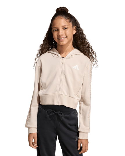 Polerón ADIDAS poleron adidas jg an 3s ft fz en color beige