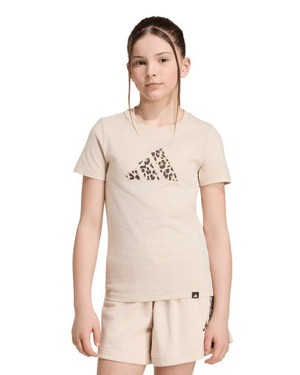 Polera Adidas Jg Animal T en color beige