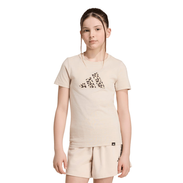 Polera Adidas Jg Animal T en color beige