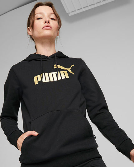 POLERON PUMA ESS+ METALLIC LOGO HOODIE FL