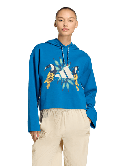 Polerón ADIDAS poleron adidas farm hoodie en color azul