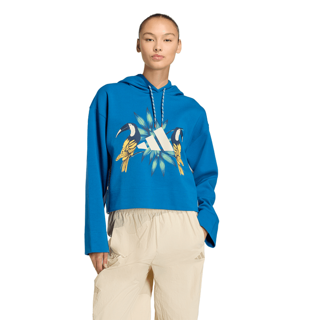 Polerón ADIDAS poleron adidas farm hoodie en color azul