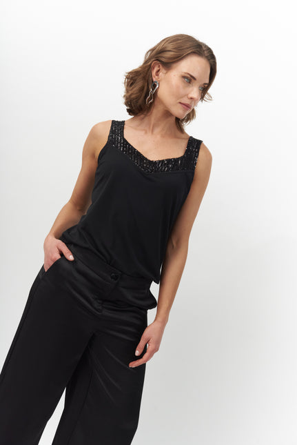 POLERA GIVE FIESTA TIRANTES FANTASIA LISA - MAWI