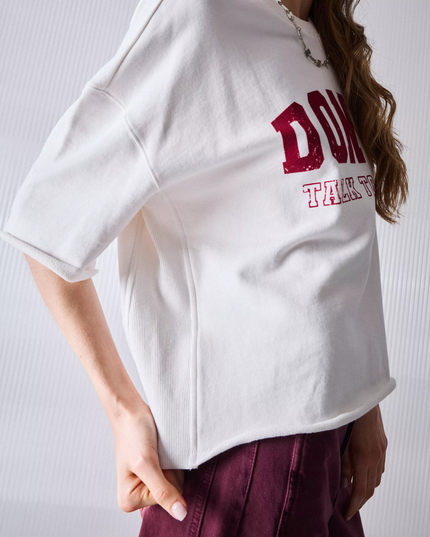 POLERA FOSTER CROP TEXTO