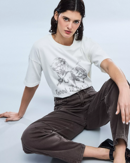 POLERA FOSTER BASICA CROP