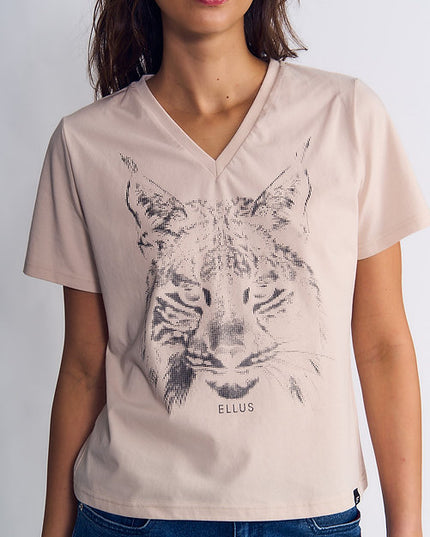 POLERA ELLUS BOX FIT V NECK TIGRE