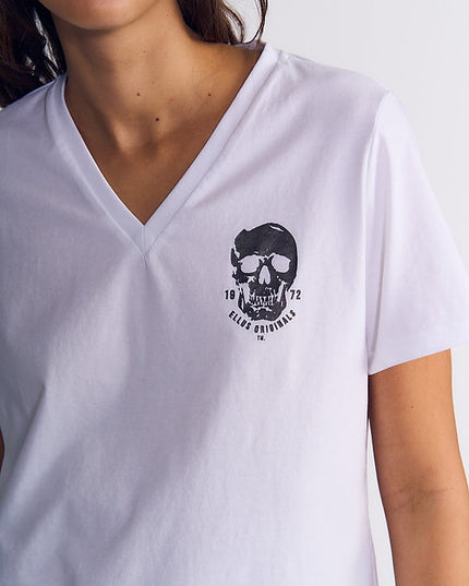 POLERA ELLUS BOX FIT V NECK CALAVERA