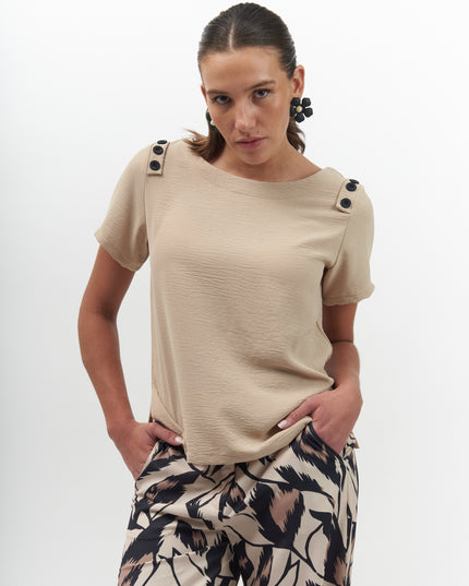 POLERA GIVE POLO LISA,M/C BOTONES