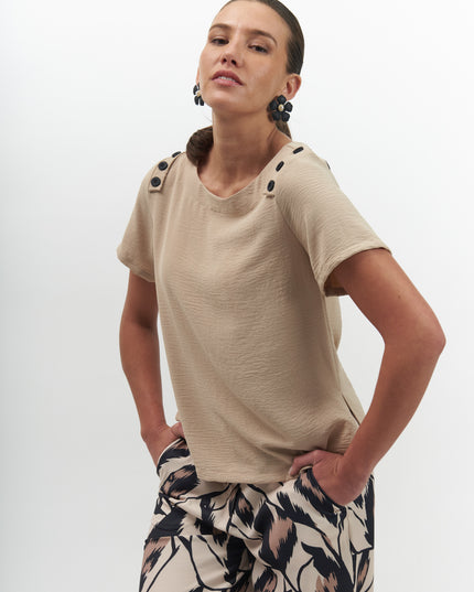 POLERA GIVE POLO LISA,M/C BOTONES