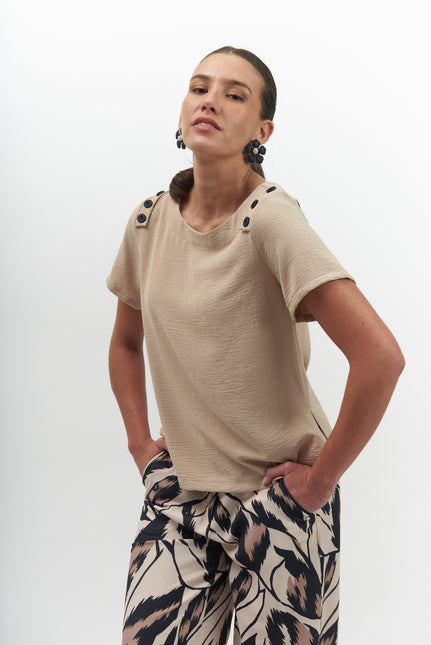 POLERA GIVE POLO LISA,M/C BOTONES