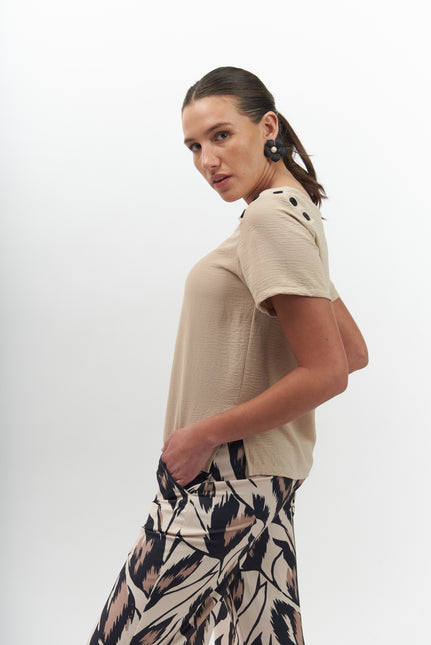 POLERA GIVE POLO LISA,M/C BOTONES