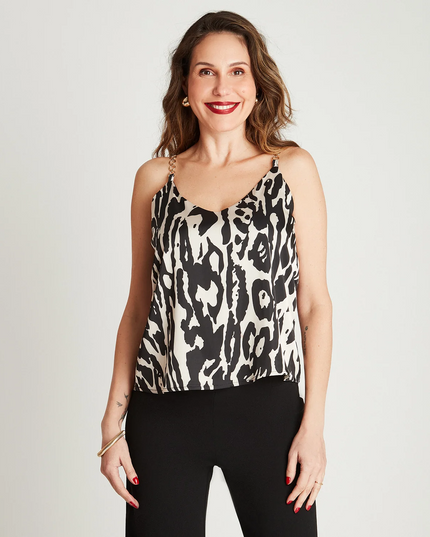 BLUSA LORENZO DI PONTI SATINADA TIRANTE CADE