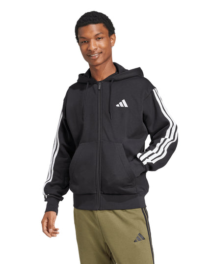 Polerón ADIDAS Poleron Adidas 3S Fl Fz Hd en color negro.