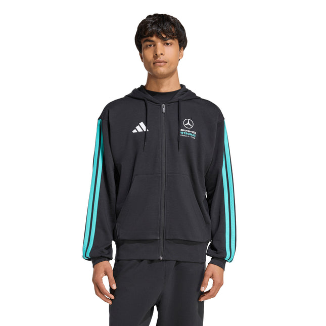 Polerón Adidas Mer Dna Fz Hd en color negro.